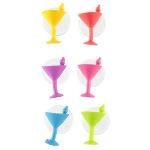 Zestaw 6 znaczników na kaktajle z przyssawką Le Studio Cocktail Glass Markers
