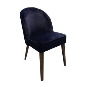 Ciemnoniebieskie aksamitne krzesło Miloo Home Dean