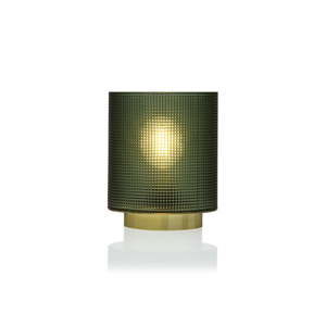 Zielona szklana lampa LED Versa Relax, ⌀ 11,8 cm