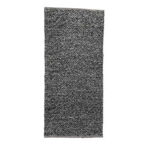 Czarny dywan wełniany Simla Chenille, 140x70 cm