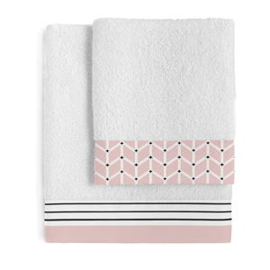 Zestaw 2 bawełnianych ręczników Blanc Blush
