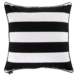 Czarno-biała poszewka na poduszkę WeLoveBeds Belts, 60x60 cm