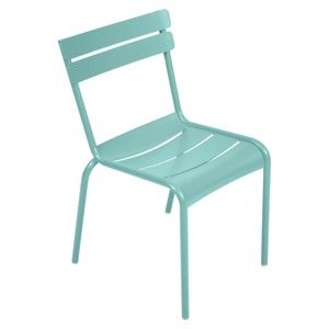 Niebieskie krzesło ogrodowe Fermob Luxembourg