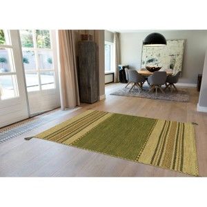 Zielony bawełniany ręcznie wykonany dywan Arte Espina Navarro 2916, 60x90 cm