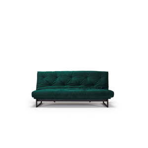 Zielona rozkładana sofa Innovation Fraction Elegant Velvet Forest Green, 81x200 cm