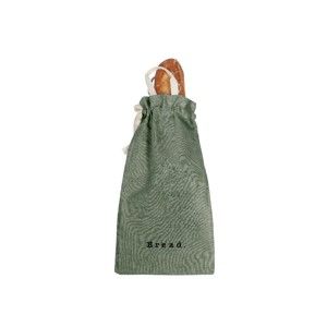Worek na chleb z domieszką lnu Linen Couture Bag Green Moss, wys. 42 cm