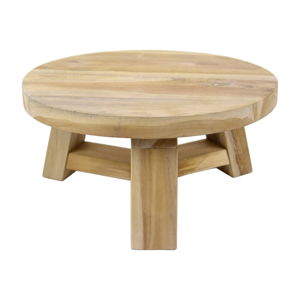 Niski stołek z drewna tekowego, ø 30 cm