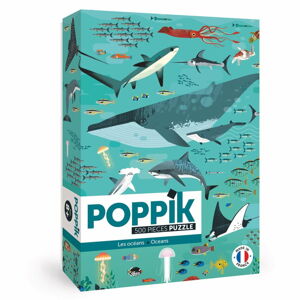 Naklejkowe puzzle Poppik Oceany, 500 elementów