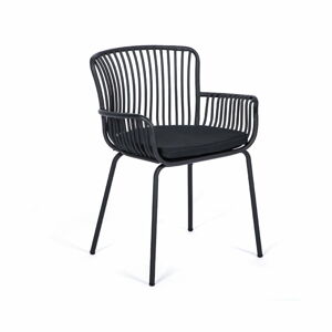 Zestaw 2 czarnych krzeseł ogrodowych Le Bonom Elia