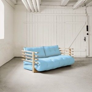 Sofa rozkładana 2-osobowa Karup Funk Natural/Celeste