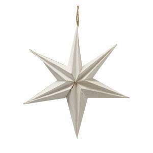 Biała papierowa świąteczna dekoracja wisząca w kształcie gwiazdy Boltze Kassia, ø 20 cm