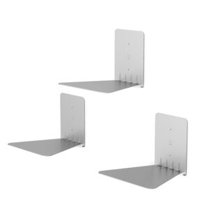Srebrne metalowe półki zestaw 3 szt. 18 cm Conceal – Umbra