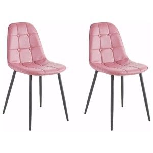 Zestaw 2 różowych krzeseł Støraa Lamar