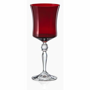 Zestaw 6 czerwonych kieliszków do wina Crystalex Extravagance, 300 ml