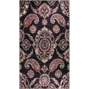 Czarny dywan chodnikowy odpowiedni do prania 200x80 cm - Vitaus