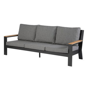 Czarno-szara metalowa sofa ogrodowa Valerie – Exotan