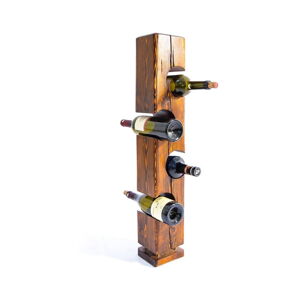 Naturalny regał na wino w dekorze orzechu Wiholder – Kalune Design