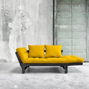 Sofa rozkładana Karup Beat Black/Amarillo