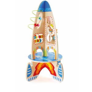 Drewniana zabawka edukacyjna w kształcie rakiety Legler Rocket