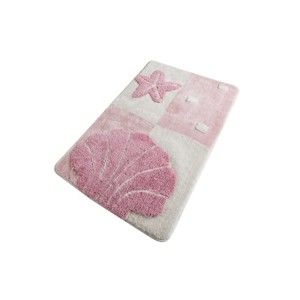 Różowy dywanik łazienkowy Confetti Bathmats Starfish Pink, 60x100 cm