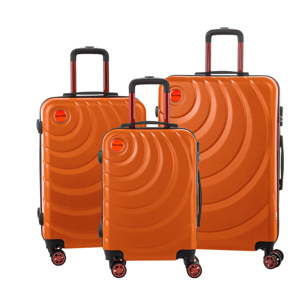 Zestaw 3 pomarańczowych walizek Murano Manhattan