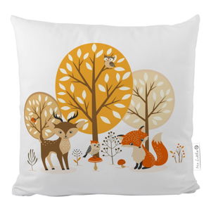 Poszewka na poduszkę z satyny bawełnianej Mr. Little Fox Forest Friends, 50x50 cm