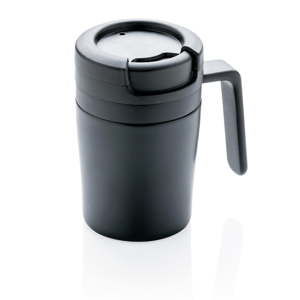 Czarny kubek termiczny z uchem XD Design Coffee to Go, 160 ml