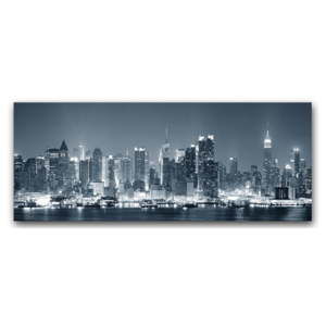 Obraz na płótnie w srebrnym kolorzeStyler Manhattan, 150x60 cm