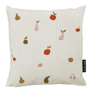 Biała bawełniana poszewka na poduszkę Butter Kings We Love Fruits, 50x50 cm