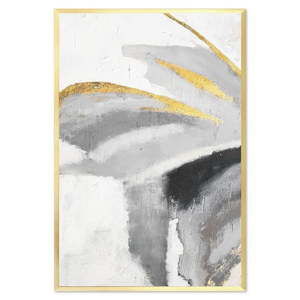 Ręcznie malowany obraz JohnsonStyle The Golden Mariposa, 63x93 cm