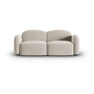 Beżowa aksamitna sofa 194 cm Blair – Micadoni Home