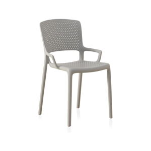 Szare plastikowe krzesła zestaw 4 szt. Gaia – Geese