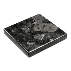 Czarna granitowa taca RGE Black Crystal, 15x15 cm
