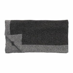 Czarno-szary bawełniany koc Hübsch Dust, 130x200 cm