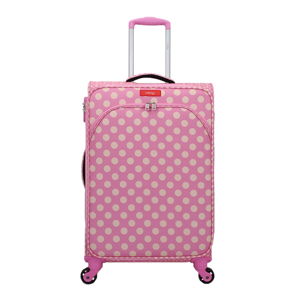 Różowa walizka z 4 kółkami Lollipops Jenny, wys. 67 cm