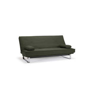 Ciemnozielona rozkładana sofa ze zdejmowanym obiciem Innovation Minimum Twist Dark Green