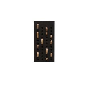 Czarny wieszak ścienny z bambusu Moso We Do Wood, 20x45 cm