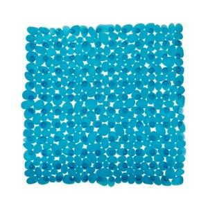 Niebieskozielona antypoślizgowa mata prysznicowa Wenko Drop, 54x54 cm