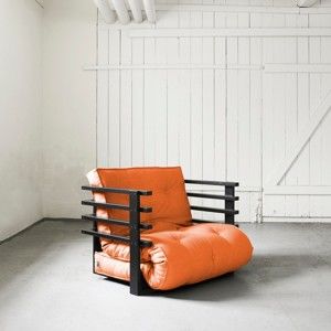 Fotel rozkładany Karup Funk Black/Orange