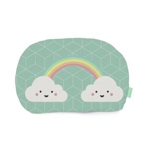 Poduszka z czystej bawełny Happynois Rainbow, 40x30 cm