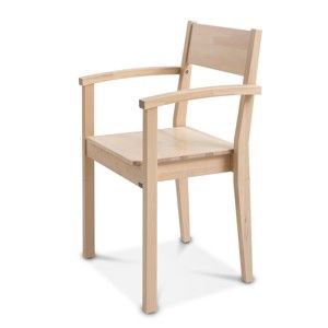Krzesło z podłokietnikami wykonane ręcznie z litej brzozy Kiteen Joki