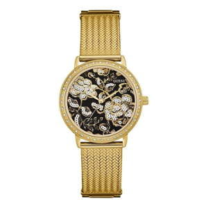 Damski zegarek w złotym kolorze z paskiem ze stali nierdzewnej Guess W0822L2