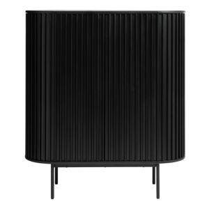 Czarna szafka w dekorze dębu 125x110 cm Siena – Unique Furniture