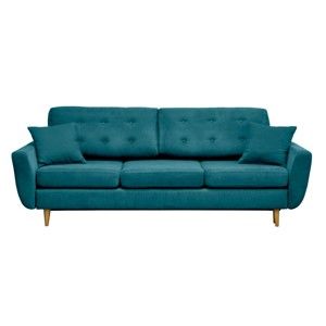 Turkusowa 3-osobowa sofa rozkładana Cosmopolitan design Barcelona