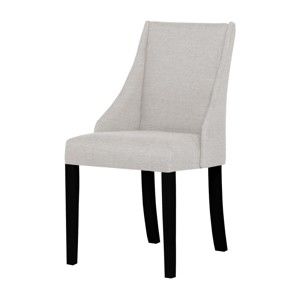 Kremowe krzesło z czarnymi nogami Ted Lapidus Maison Absolu