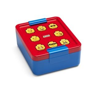 Niebieski pojemnik na przekąski z czerwonym wieczkiem LEGO® Iconic