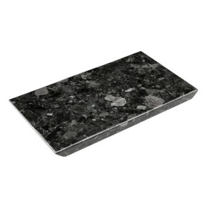 Czarna granitowa taca RGE Black Crystal, 20x35 cm