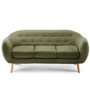 Zielona sofa 3-osobowa Scandi by Stella Cadente Maison Constellation