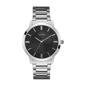 Męski zegarek z paskiem ze stali nierdzewnej w srebrnym kolorze Guess W0990G1