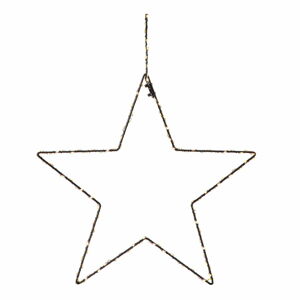 Czarna świąteczna wisząca dekoracja świetlna Markslöjd Alpha Star, wys. 45 cm